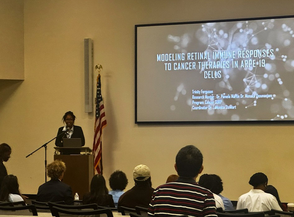 Ferguson presents her research at Meharry Medical College