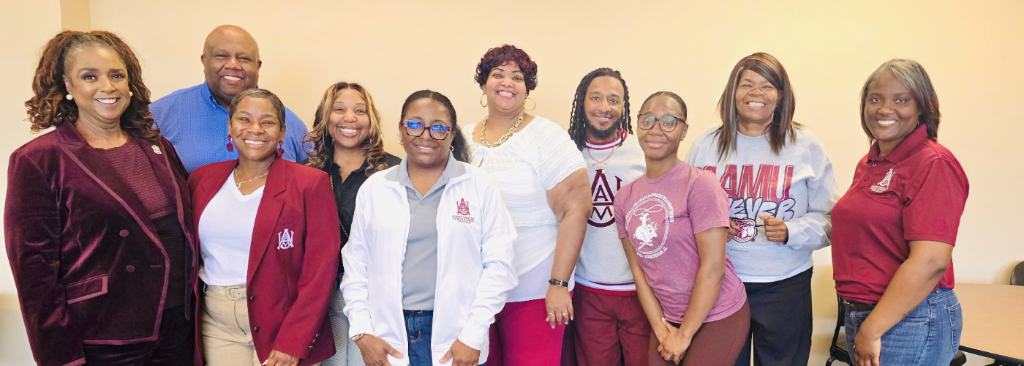 MSW students with staff