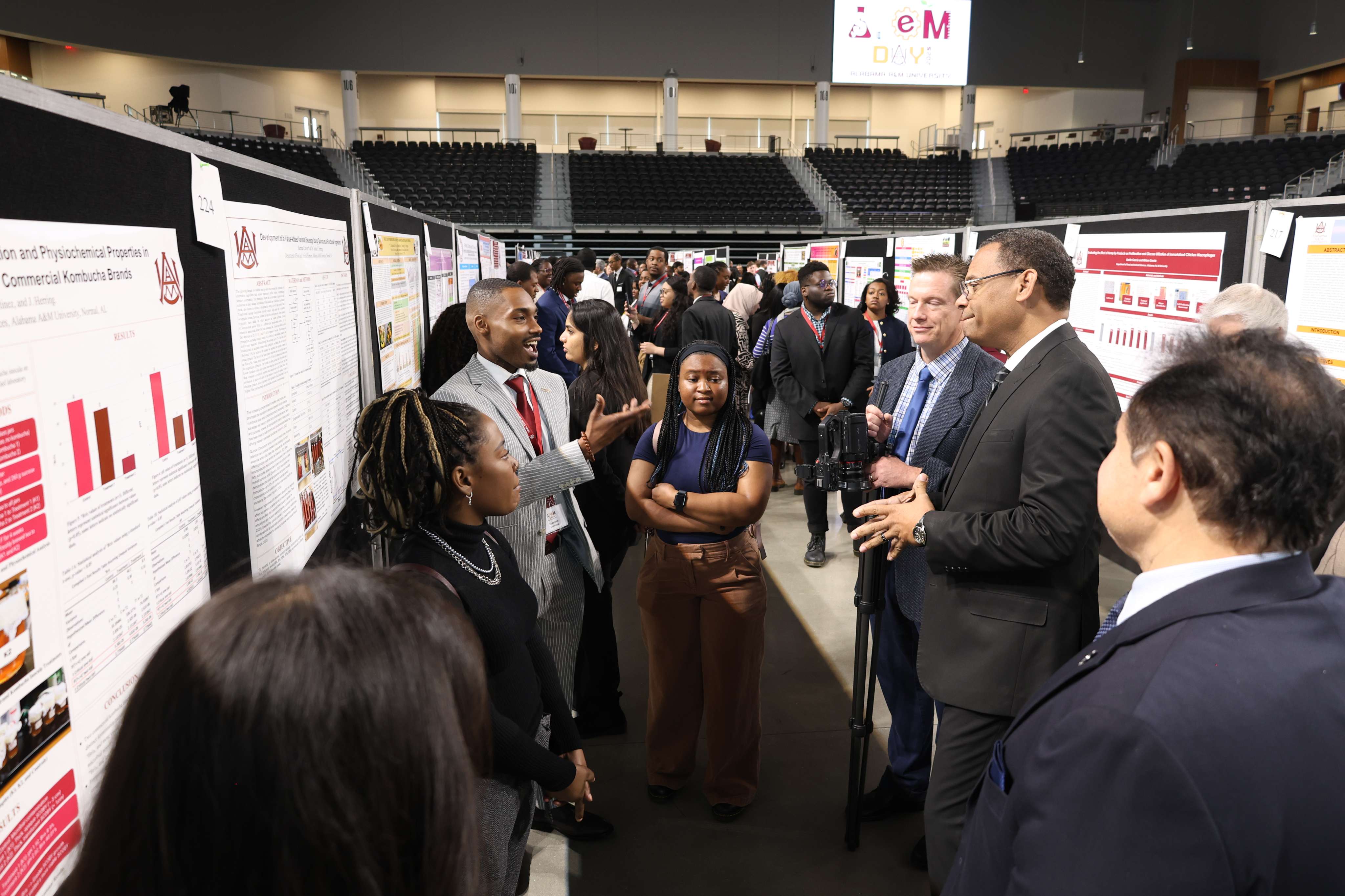 STEMday posters in AAMU gym